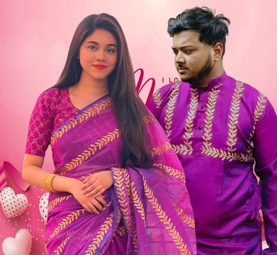 Eid Special Saree-Panjabi Couple Set – A Perfect Blend of Style & Tradition! - Image 7