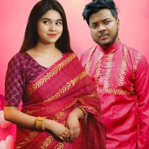 Eid Special Saree-Panjabi Couple Set – A Perfect Blend of Style & Tradition!