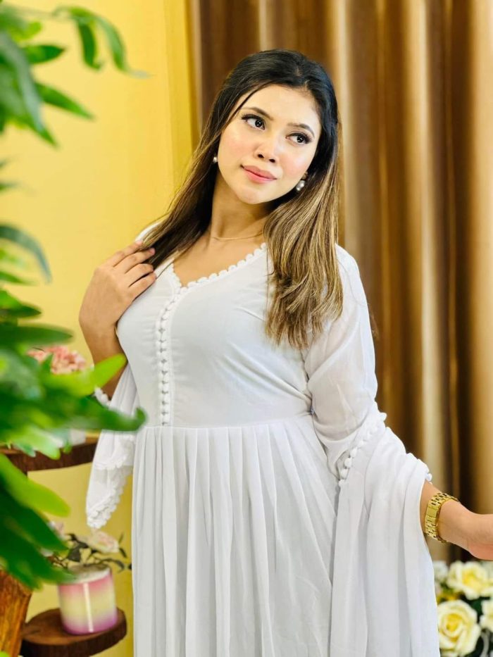 Indian georgette 2 piece gown - Image 2