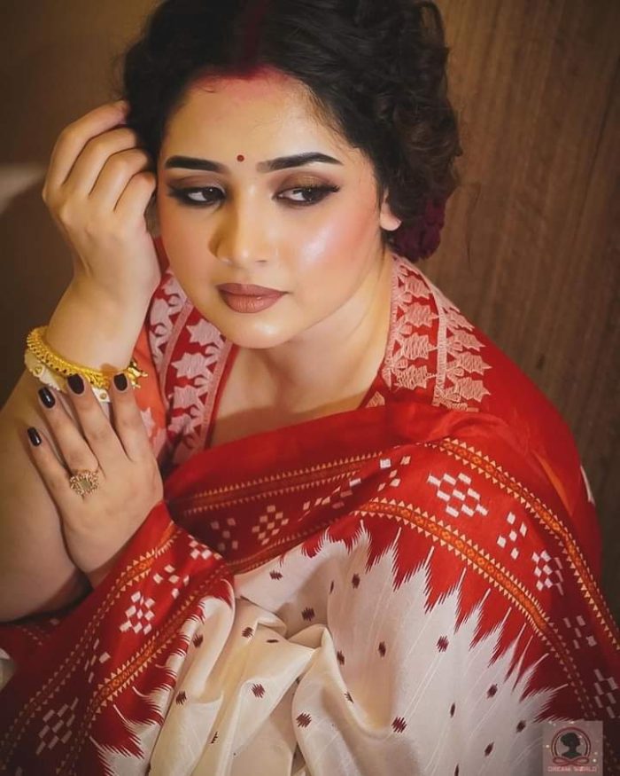 Half Silk Sharee with Blouse Piece