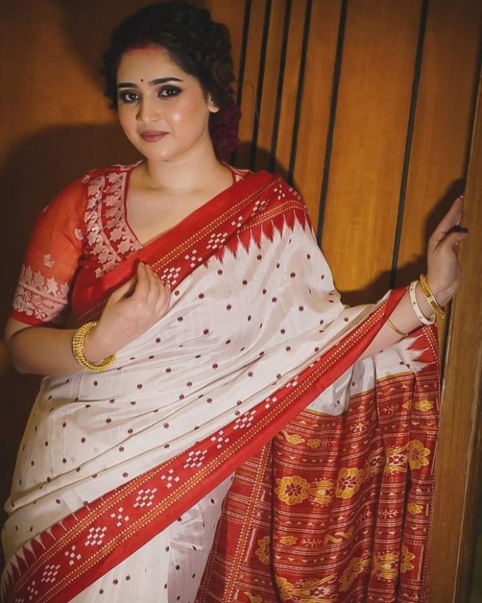 Half Silk Sharee with Blouse Piece