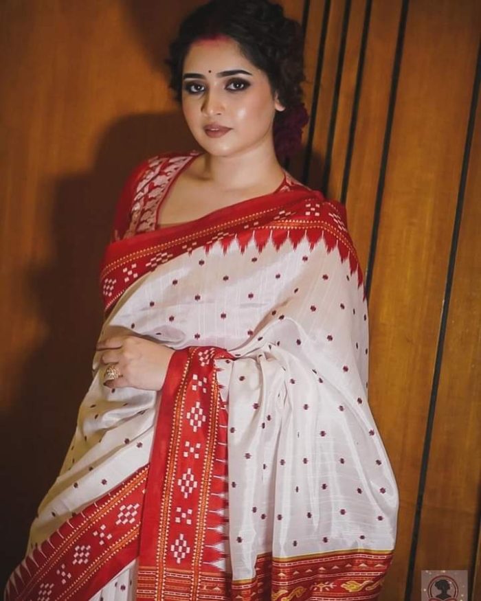 Half Silk Sharee with Blouse Piece
