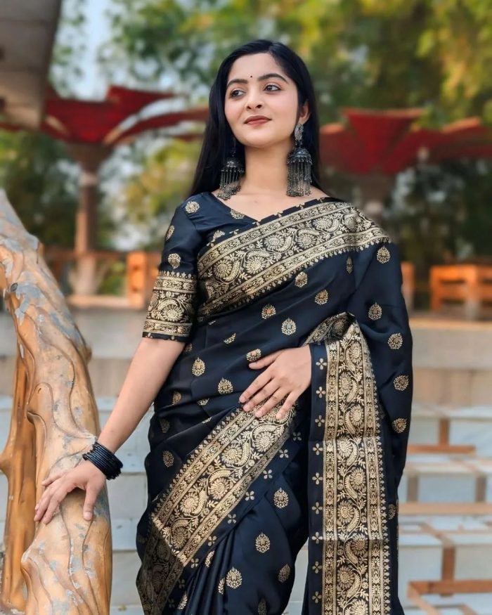 Japani Silk Skin Print Sharee with Blouse Piece