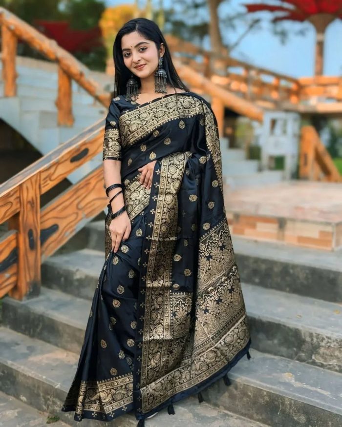 Japani Silk Skin Print Sharee with Blouse Piece