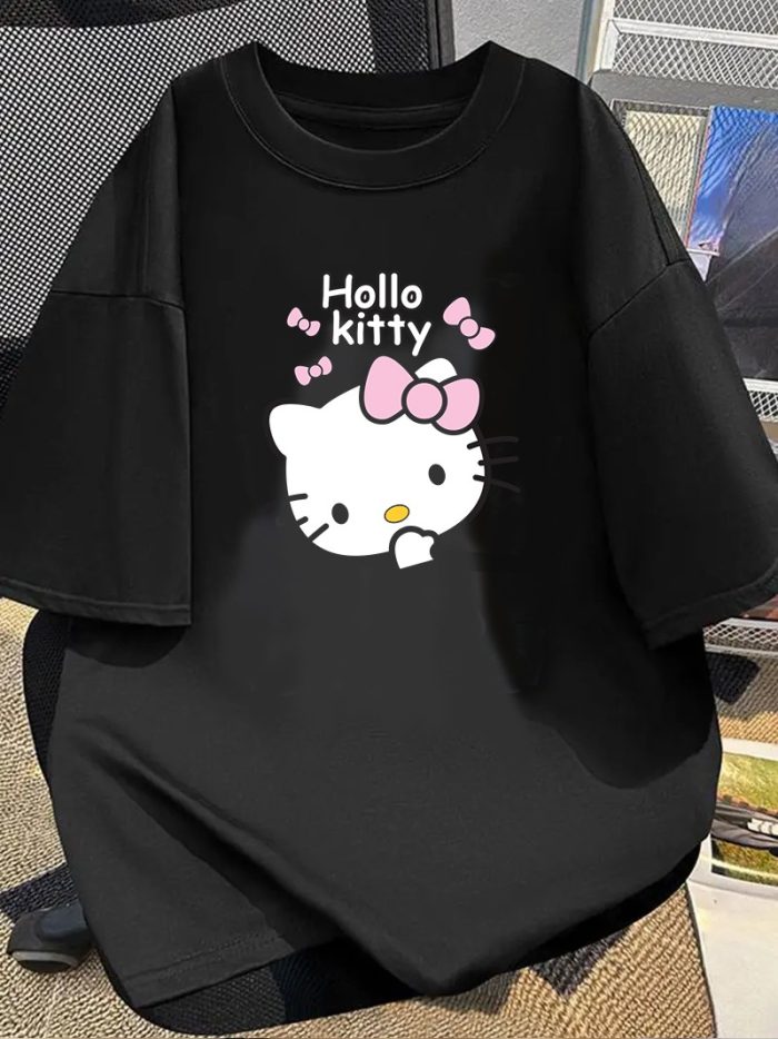 Drop Shoulder Ladies Hello Kitty T-shirt