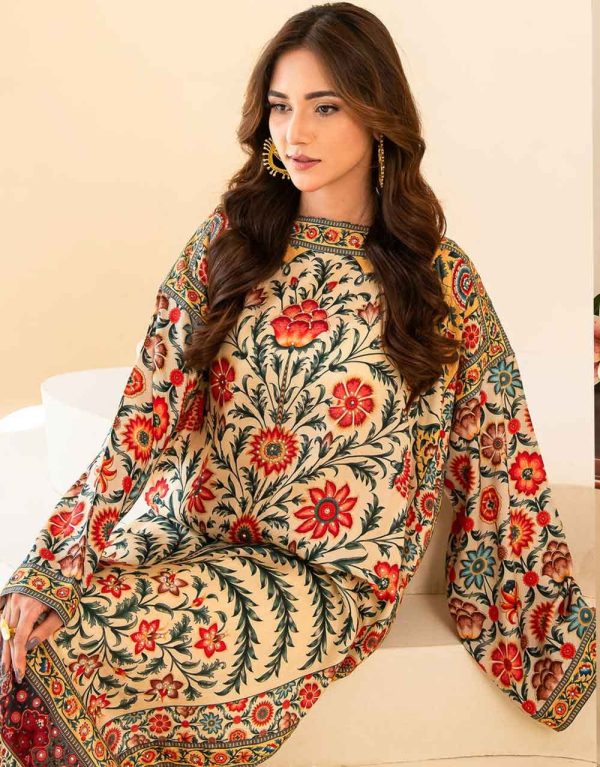 Digital Print Cherry Silk Two Piece – Effortless Elegance in Every Stitch!