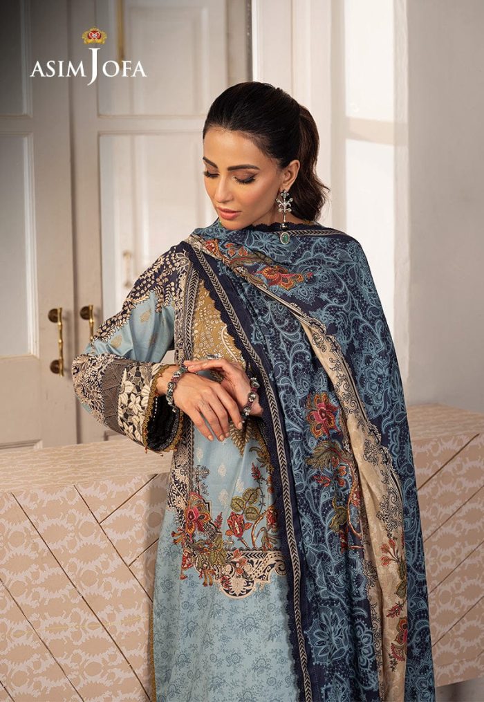 Premium Digital Print Three Piece Set -Asim Jofa - Image 6