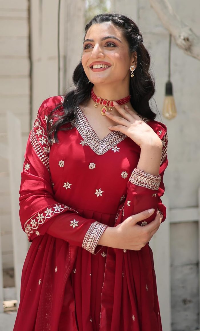 Three Piece Party Gown red