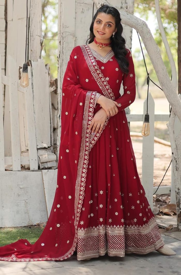 Three Piece Party Gown red