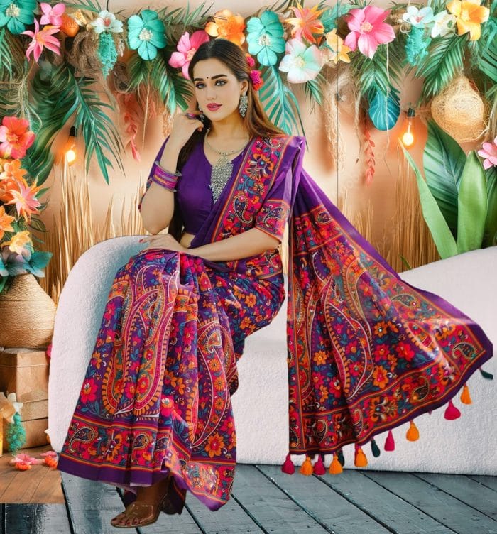 Digital Print Premium Chanduri Silk Sharee