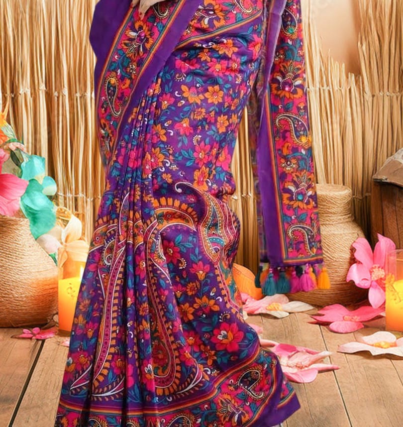 Digital Print Premium Chanduri Silk Sharee