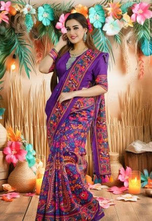 Digital Print Premium Chanduri Silk Sharee