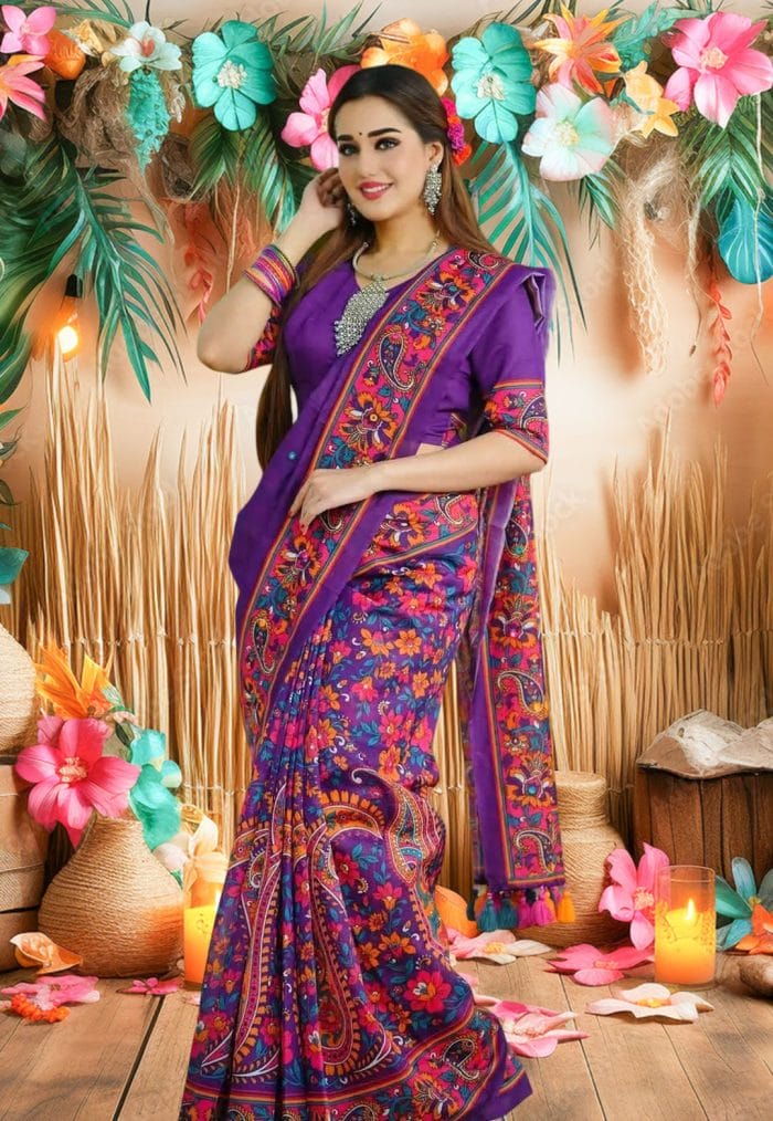 Digital Print Premium Chanduri Silk Sharee