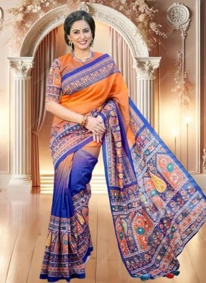 Digital Print Premium Chanduri Silk Sharee