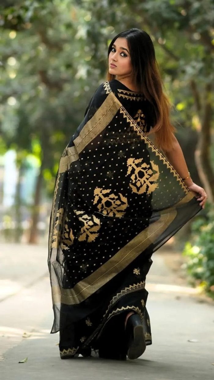 Afsan Print Sharee with Blouse Piece V5