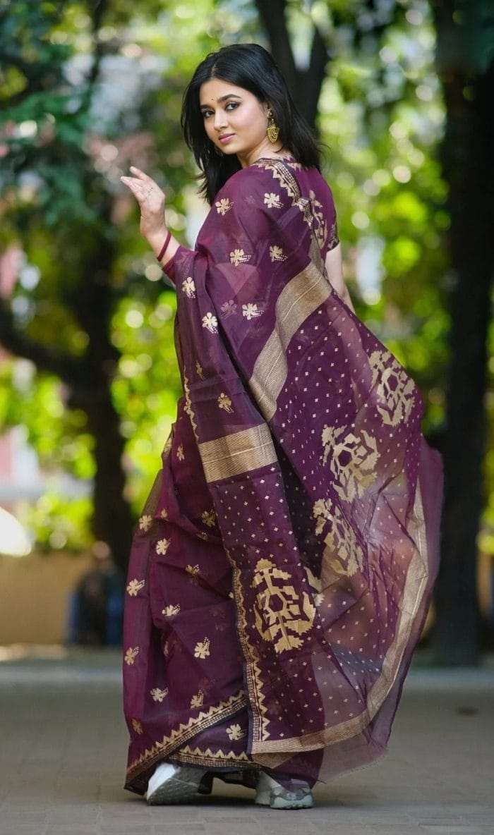Afsan Print Sharee with Blouse Piece V2