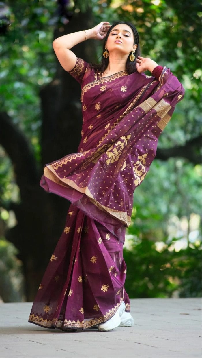 Afsan Print Sharee with Blouse Piece V2