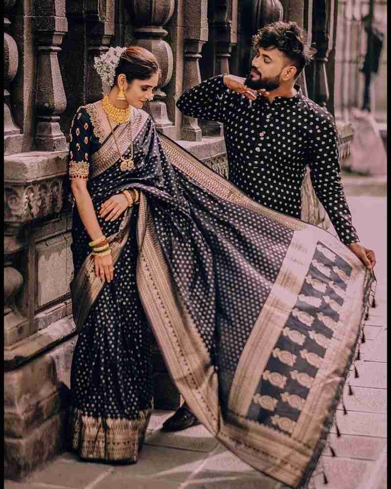 Sharee & Panjabi Premium Couple Set