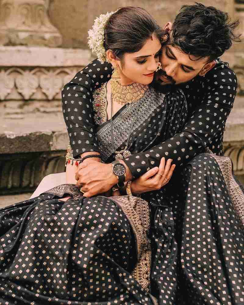 Sharee & Panjabi Premium Couple Set
