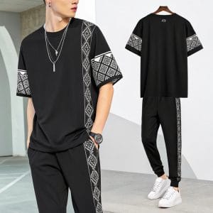 Drop Shoulder Mesh T-Shirt & Trouser Combo – Oversized Comfort Meets Urban Style