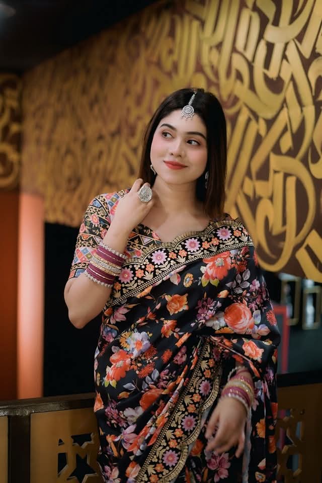 Luxurious Ispahani Digital Print Silk Sharee