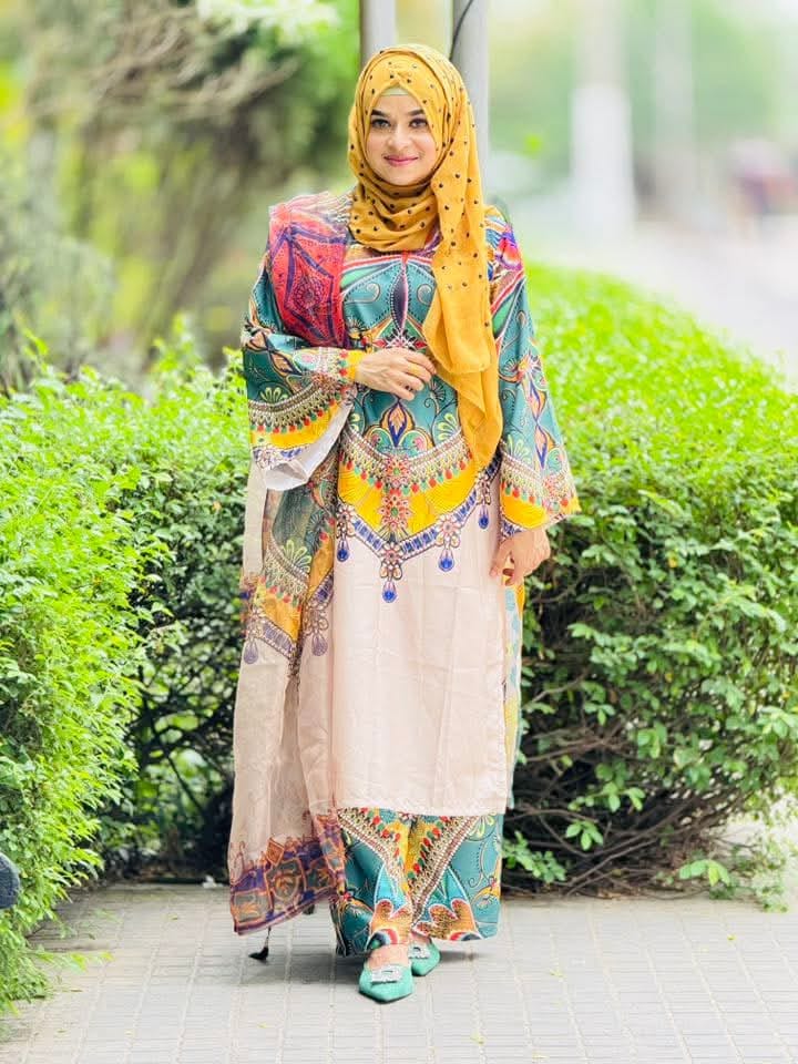 Premium Digital Print Three-Piece Suit
