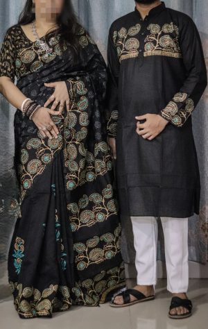 Premium Sharee-Panjabi Couple Set