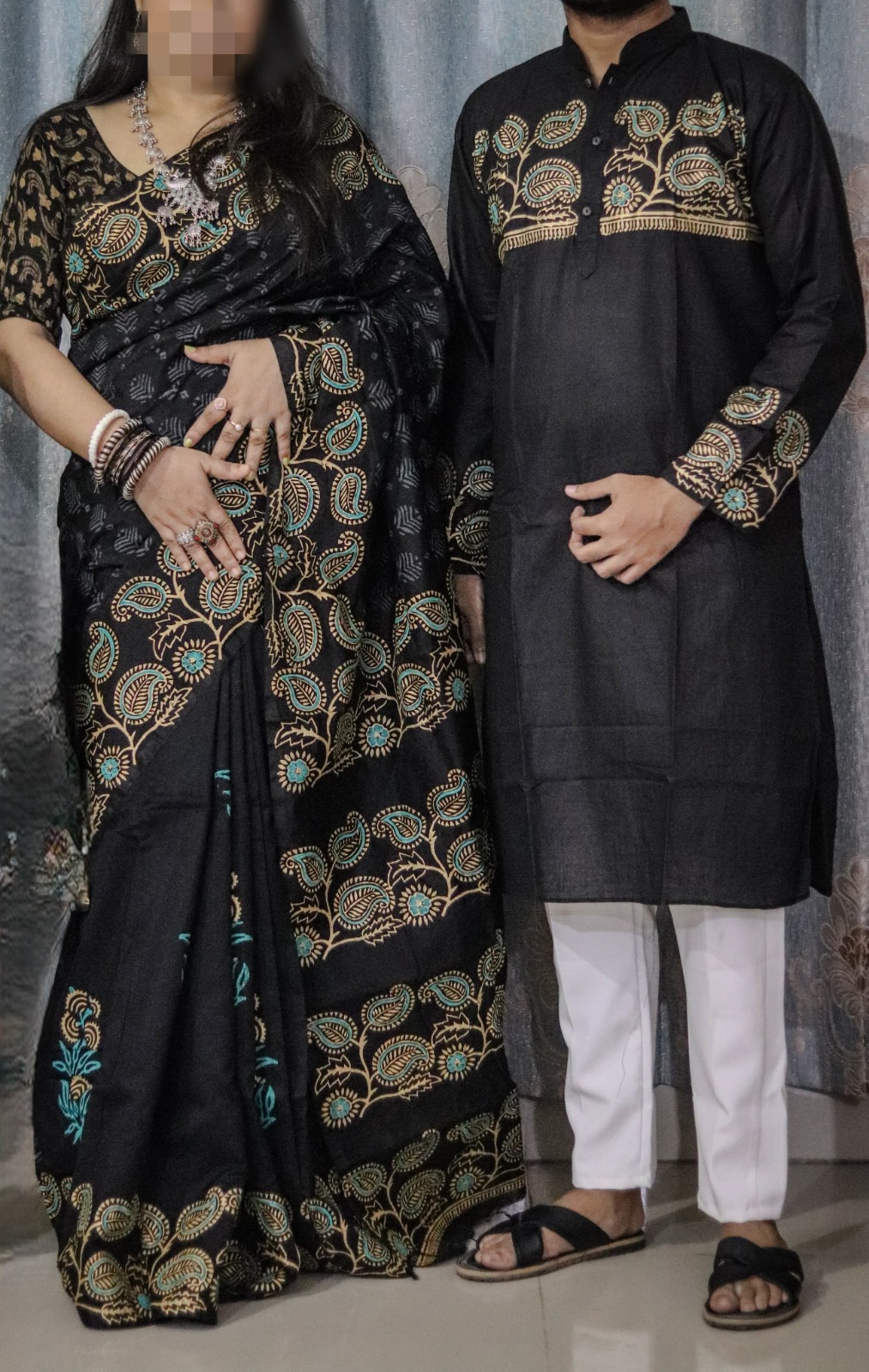 Premium Sharee-Panjabi Couple Set