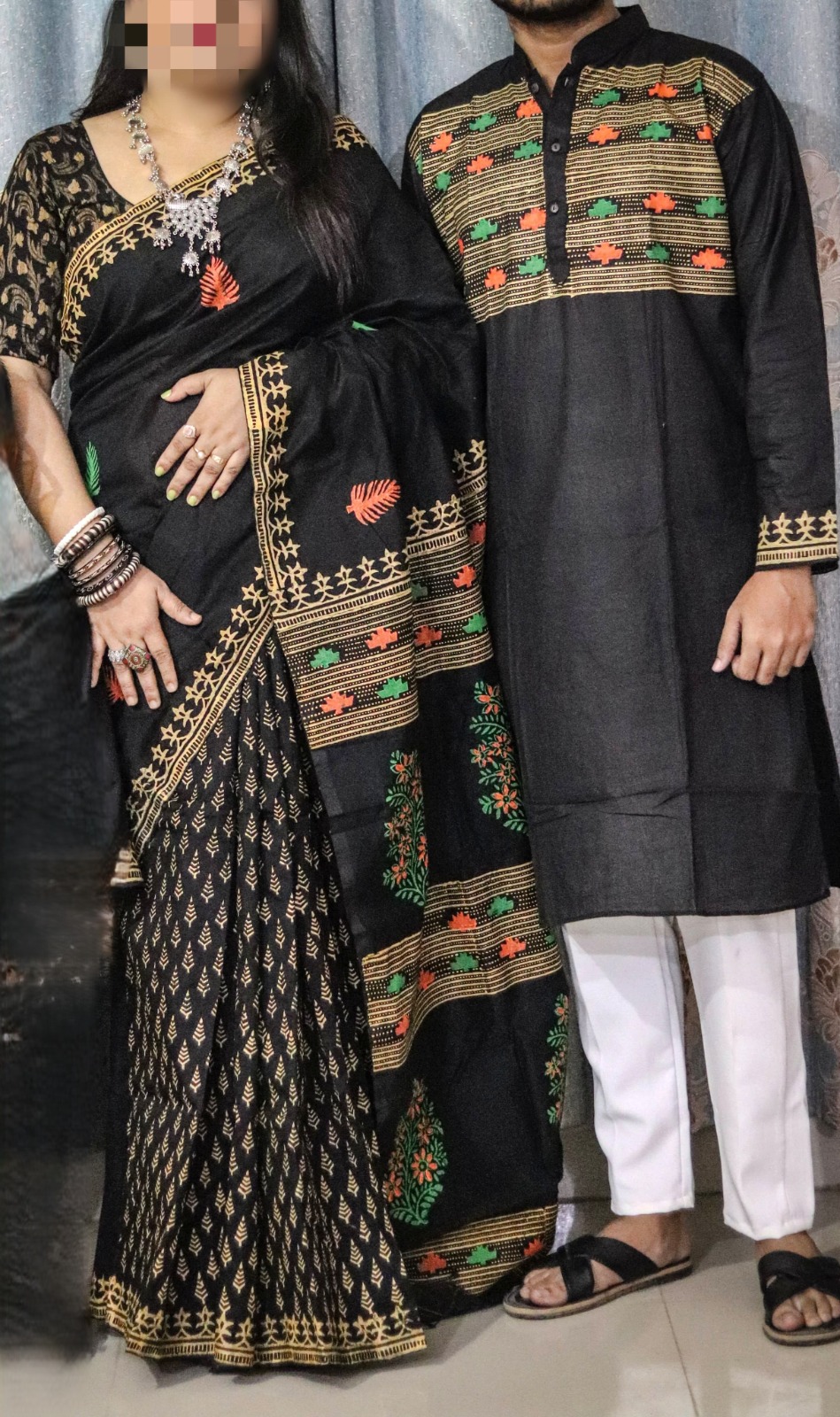 Premium Sharee-Panjabi Couple Set