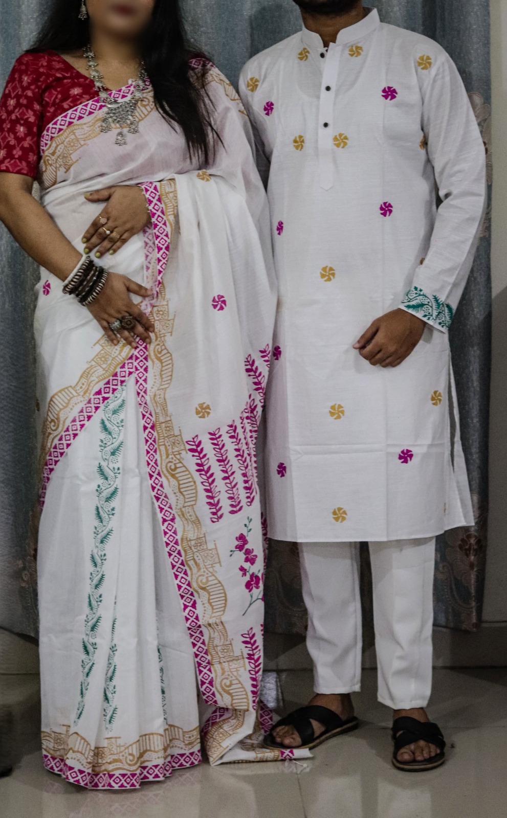 Premium Sharee-Panjabi Couple Set