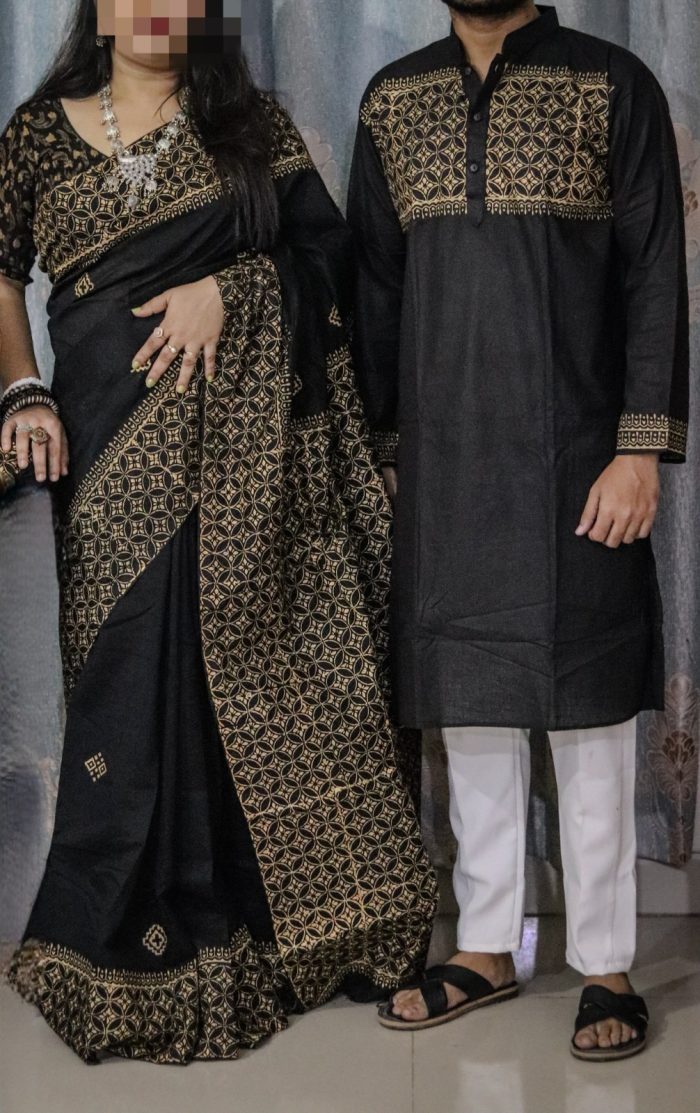 Premium Sharee-Panjabi Couple Set