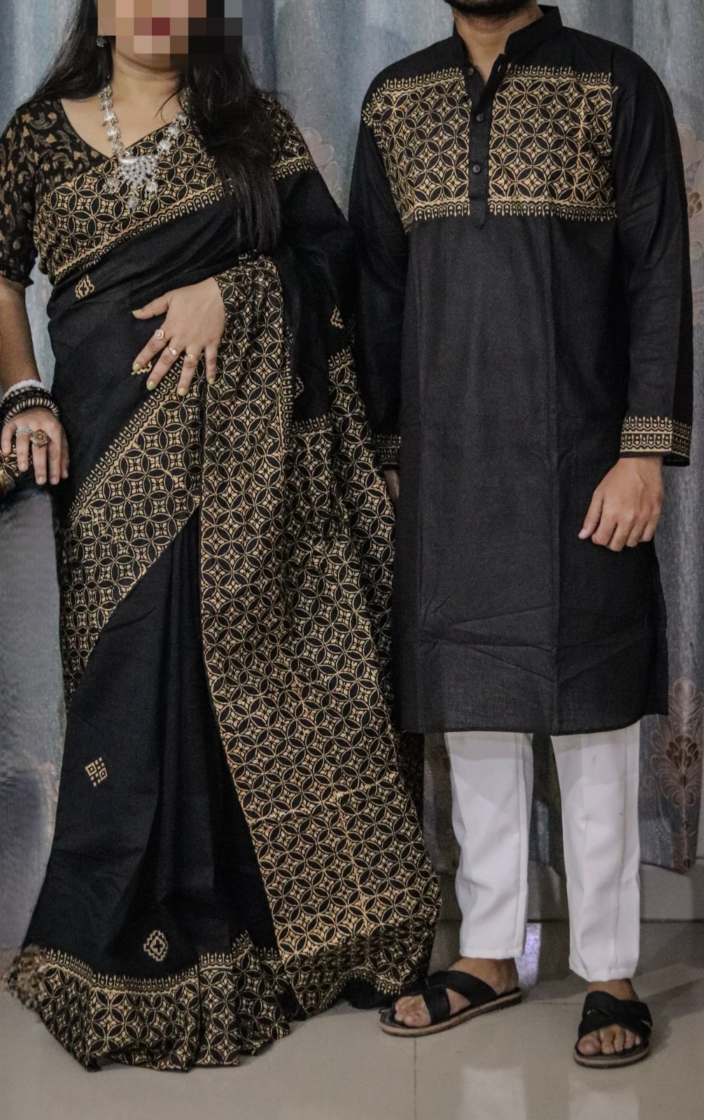 Premium Sharee-Panjabi Couple Set