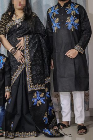 Premium Sharee-Panjabi Couple Set