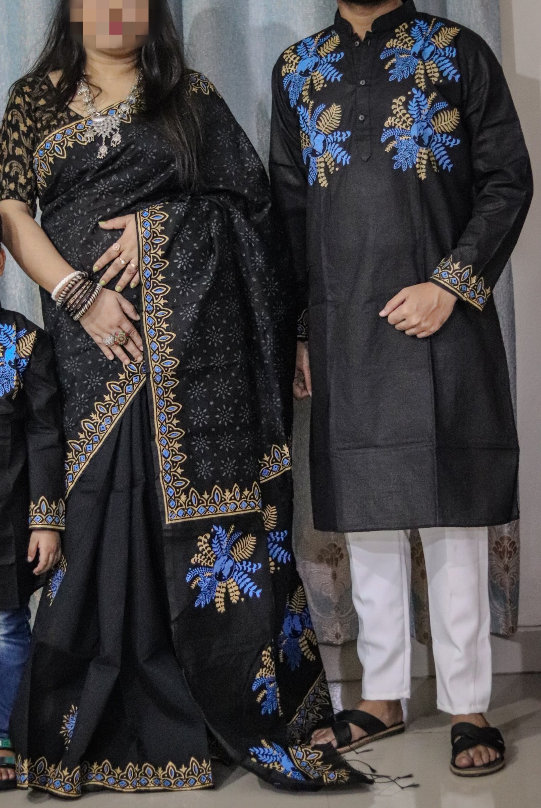 Premium Sharee-Panjabi Couple Set