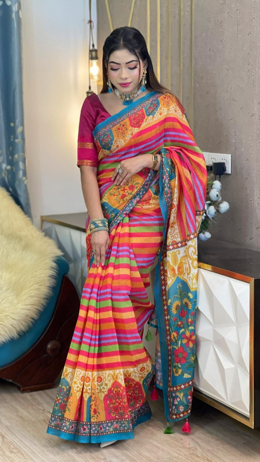Digital Print Saree Premium Stylish Collection