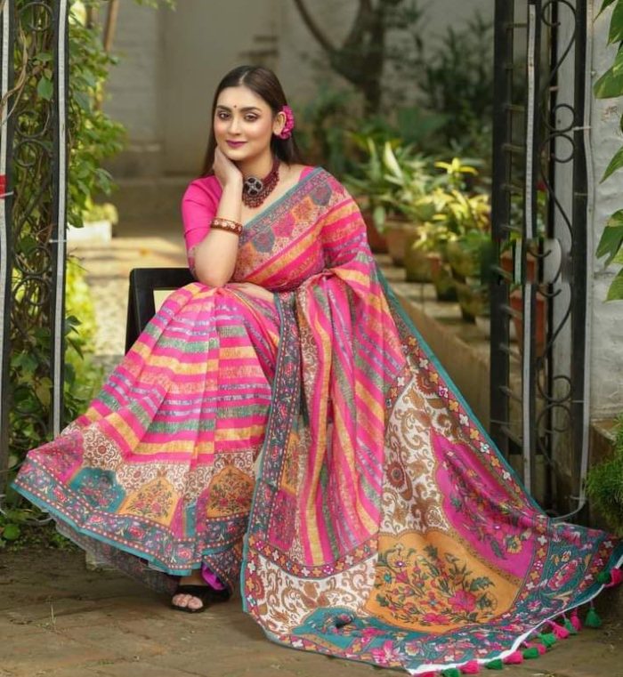 Digital Print Saree Premium Stylish Collection