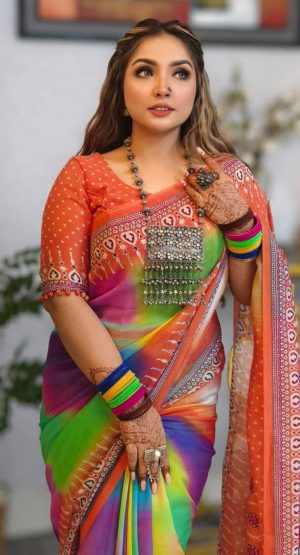Premium Quality Chanduri Soft Silk Sharee