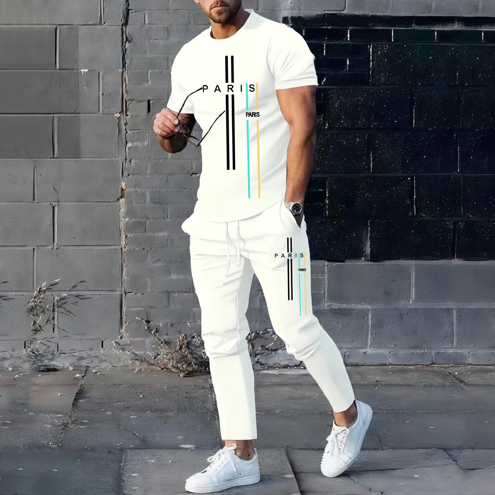 Mas T-Shirt & Full Pant Set for Men