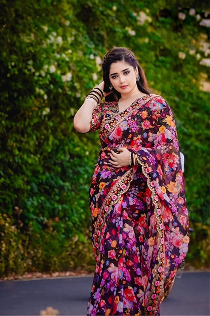 Digital Print Saree,
