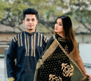 Sharee-Panjabi Couple Set