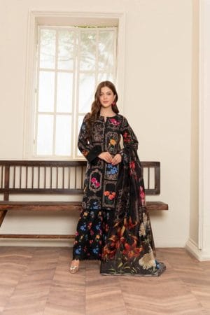 Dubai Cherry Kamiz & Salwar with Georgette Orna