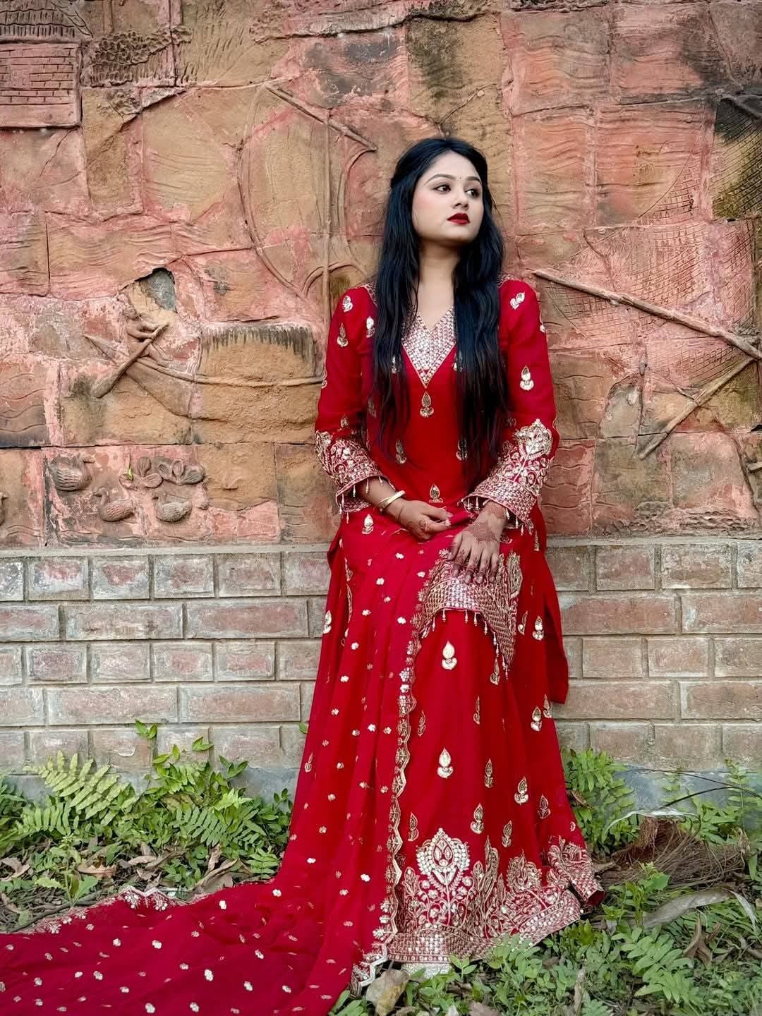 Luxury Indian Fox Georgette Three-Piece Set